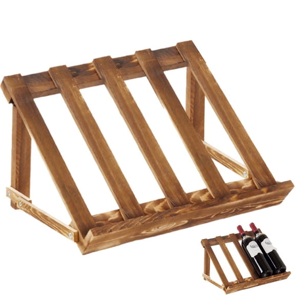 Wooden Red Wine Rack, Small Wine Holder, Oblique Wine Bottle Bracket, Household Wine Cabinet Display Rack, Solid Wood DecorationProduct Sellpoints