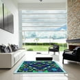 thumbnail image 7 of Ahgly Company Machine Washable Indoor Rectangle Transitional Jellyfish Green Area Rugs, 4' x 6', 7 of 7