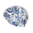 thumbnail image 2 of Logiee Blue Paisley Print Unisex Knit Beanie for Men Women Winter Hat,Beanies Skull Caps, 2 of 7