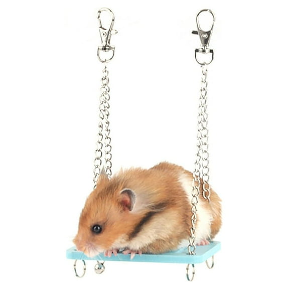 Ludlz Small Pet Animal Hanging Swing Chew Play Toy for Hamster Chinchillas Guinea Pigs