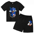thumbnail image 3 of Nueva camiseta de Sonic para niños, conjunto de 2 piezas, camisetas casuales de manga corta de verano para niños y niñas y adolescentes, conjunto de camiseta y pantalones cortos, ropa para bebés, 3 of 5
