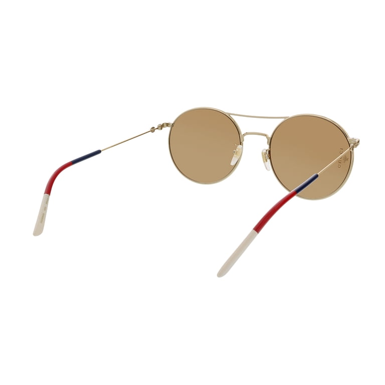 GUCCI GG0680S 003 Round Oval Gold Shiny Gold Brown 56 mm  display picture 1