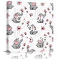 thumbnail image 2 of Cute Elephants Wall Art Painting on Canvas, Cartoon Funny Butterflies Pink Canvas Art Home Prints Wall Art Framed Modern Artwork for Living Room Bedroom Wall Decor 12x12in, 2 of 9