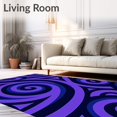 thumbnail image 2 of ODIKA 2'x3' Machine Washable Non-Slip Area Rug, Abstract Swirl Modern Minimalist Stylish Decoration High Traffic Rug with Pad, Purple, 535772, 2 of 8