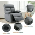 Alwalue Small Rocking Recliners Chair with Adjustable Footrest for