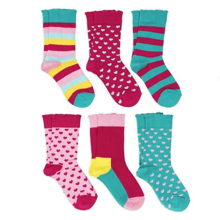 Lucky Match Socks - Lucky & Me Little Girls Socks - Sonya Girls Socks 6 Pack