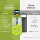 thumbnail image 5 of Botella de Agua para Niños 473ml Cebollín | Con Funda, 2 Tapas, 2 Popotes y Cepillo | Libre de BPA | B Life, 5 of 6