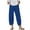 Blue pants for women, variant on Nhthy Women Capri Pants Summer Loose Yoga Pants Comfy Workout Cropprd Pant Solid Color Lounge Capris with Pockets Plus Size Red XL