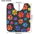 thumbnail image 4 of Dreamtimes Rainbow Animal Paw Bath Mat Set Soft High Absorbent Non Slip Rectangular Bath Rug+U-Shaped Toilet Mat, Non-Slip Bath Carpet Bath Mats for Bathroom 24"x16"+24"x20", 4 of 5