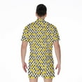 thumbnail image 2 of Zigzag Banana Pattern Short Sleeve Men'S Rompers, Banana Fruits Casual Summer Jumpsuits Outfit, 2 of 4
