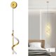 thumbnail image 1 of Lámparas Colgantes LED En Espiral, Modernas, De Alto Brillo Y Con Protección Ocular, Ideal Para Cocina, Isla, Sala De Estar, Y Familia Doradas., 1 of 7
