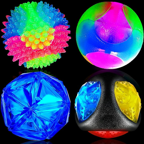 Bola Sumind para perro, con luz LED intermitente, para perro, 4 unidades