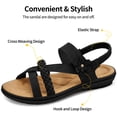 thumbnail image 5 of Ablanczoom Womens Sandals: Non-Slip Summer Comfortable Flat Sandals Women Beach Shoes, 5 of 7