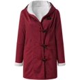 thumbnail image 3 of Womens Plus Size Winter Coats Warm Sherpa Fleece Lined Jackets Hooded Parka Faux Suede Pea Coat Outerwear 2024, 3 of 10