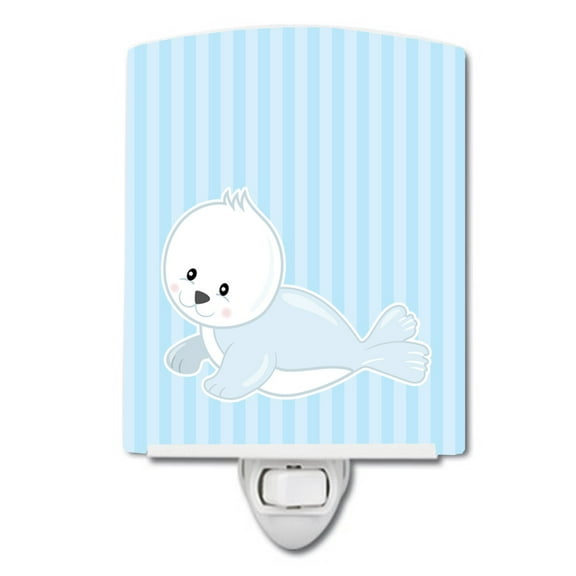 Seal on Stripes Ceramic Night Light