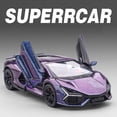 Alloy Supercar Model, 1:32 Scale Pull Back Toy Car with Light & Sound ...