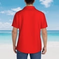 thumbnail image 4 of Fotbe Red Camisa Hawaiana para Hombre Unisex – Camisa Casual de Verano con Botones de Manga Corta de Algodón y Lino,3X-Large, 4 of 7
