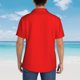 thumbnail image 4 of Fotbe Red Camisa Hawaiana para Hombre Unisex – Camisa Casual de Verano con Botones de Manga Corta de Algodón y Lino,Small, 4 of 7