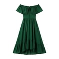 thumbnail image 6 of Women's Medieval Ruffle Dress Renaissance Costume Off Shoulder Bell Sleeve Peasant Pirate Dress, 6 of 8