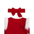 thumbnail image 5 of Qiylii Baby Girls Romper, Faux Fur Trim Long Sleeve Bodysuit +Headband, 5 of 6