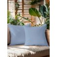 thumbnail image 2 of Waterproof Outdoor Throw Pillows with Inserts 16"x16" Set of 2, Pure Light Blue Soft Decorative Pillowcases for Couch Bedroom, Simple Solid Color Pillow Covers for Sofa Living Room, 2 of 8