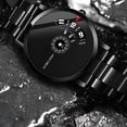 thumbnail image 4 of ORUSS Reloj de Cuarzo para Hombre con Plato Giratorio Único, Correa de Acero Inoxidable Negra, 30 M a Prueba de Agua, Reloj de Pulsera de Moda para Hombre, 4 of 5