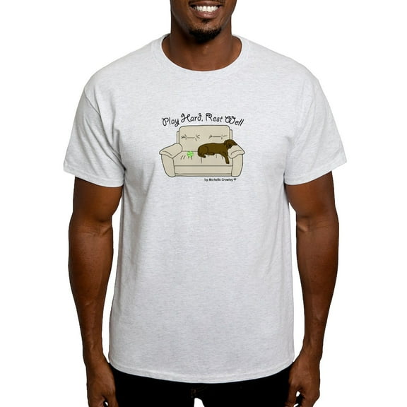 CafePress - Chocolate Lab Play Hard Light T Shirt - Men's Classic Graphic T-Shirt