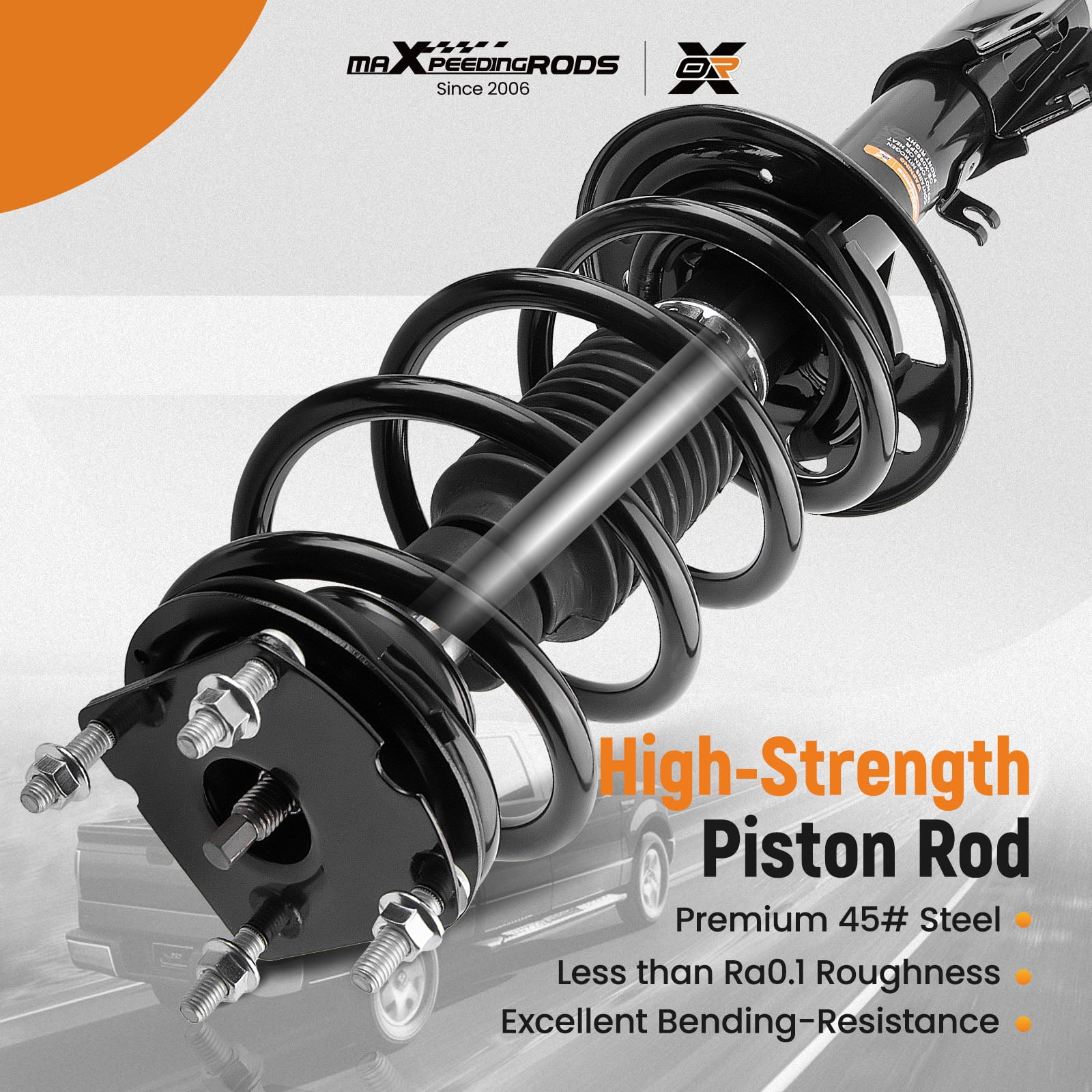 maXpeedingrods Front Struts Shock Absorber for Ford Explorer 2011-2013 FWD, 172621 172620 Complete Shocks Struts w/Coil Spring Assembly
