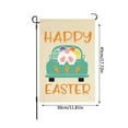 Easter Garden Flags Holiday Party Patio Decorations Hang Bunnies Easter Eggs Linen Flags