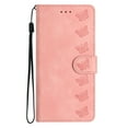thumbnail image 1 of Wallet Case for iPhone 14 Pro, [2 Card Slots] [Kickstand] [Magnetic Clasp] Butterfly Pattern Premium PU Leather Flip Cover, Wrist Hand Strap TPU Shockproof Anti-Scratches Case,Pink, 1 of 7