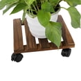 thumbnail image 3 of Estante de exhibición de plantas Estante de sala de estar interior Estante de flores independiente con rueda de hilera para jardín Soporte de flores Bonsai, 3 of 15