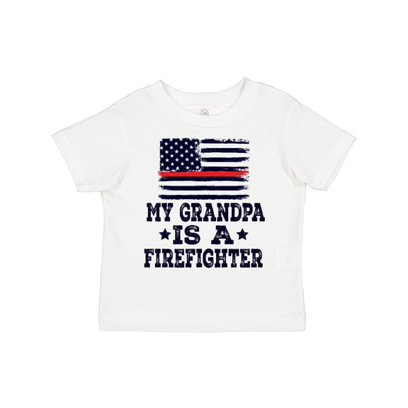 Inktastic Firefighter Grandpa Fireman Flag Boys or Girls Toddler T-Shirt