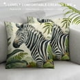 thumbnail image 3 of Tropical Animals Throw Pillow Covers  Elephant Giraffe Leopard Zebra Decorative Pillow Cases Summer Outdoor Cushion Covers for Sofa Bed Home Decor, 3 of 5