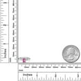 thumbnail image 6 of Gem Stone King 10K White Gold Pink Moissanite Engagement Ring for Women | 0.57 Cttw | Octagon 6X4MM | Gemstone Birthstone | Size 5, 6 of 6