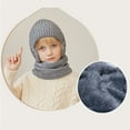 thumbnail image 4 of Prolriy Hat and Scarf Set for Women 1Pc Kids Winter Knitted Hats+Scarf Set Warm Fleece Cap for 5 14 Year Old Boys Girls Hats for Men Grey, 4 of 9