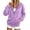 Purple, variant on Bigetiay Women Hoodie Elegant High Neck Solid Color Zip up Hoodie for Fall — Cozy Casual Sweatshirt for Everyday Wear Hooded Sweatshirt Women Light Green Jacket, Size XXXL
