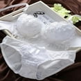 thumbnail image 4 of Women Push Up Bra Set Girl Floral Lace Underwear Set Underwire Brassiere Outfit, 4 of 6