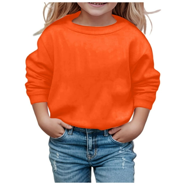 WEAIXIMIUNG Petits Garçons Chandail à Capuchon Filles Mode Solide Col Rond Manches Longues Chandail à Capuchon Décontracté Sport Confortable Haut