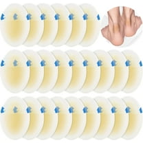 24 Pcs Heel Blister Bandages,Adhesive Seal Bandages for Heel,Waterproof Blister Pad,Hydrocolloid Bandages Guard Gel Blister,Blister Cushions for Blister Prevention (Oval)