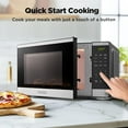 thumbnail image 3 of Open Box BLACK+DECKER 0.9 Cu Ft Microwave Oven Countertop , 6 Auto Menus, 10 Power Levels, Digital Panel, 900W, 3 of 9