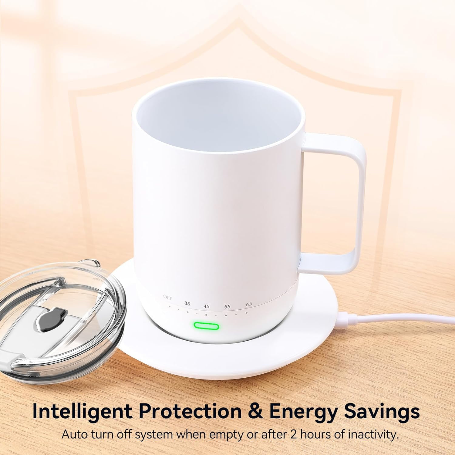 Smart Temperature Control Smart Mug Warmer 5000mah Battery Smart Phone App  Controlled Self Heated Coffee Mug Kitchen Accessories