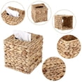 thumbnail image 4 of Tissue Box Cover,5.7 x 5.7 x 5.9" Water Hyacinth Tissue Box,Woven Tissue Cover Wicker Cube Tissue Box Holder,Household Tissue Storage Organizer for Bathroom Toilet Table Desk Home Office Car, 4 of 8
