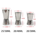thumbnail image 4 of tooloflife Measure Cup Double Head Jigger Cocktail Wine Measuring Device for Restaurant Bar Bartenders Size 30ml-50ml Silver, 4 of 7