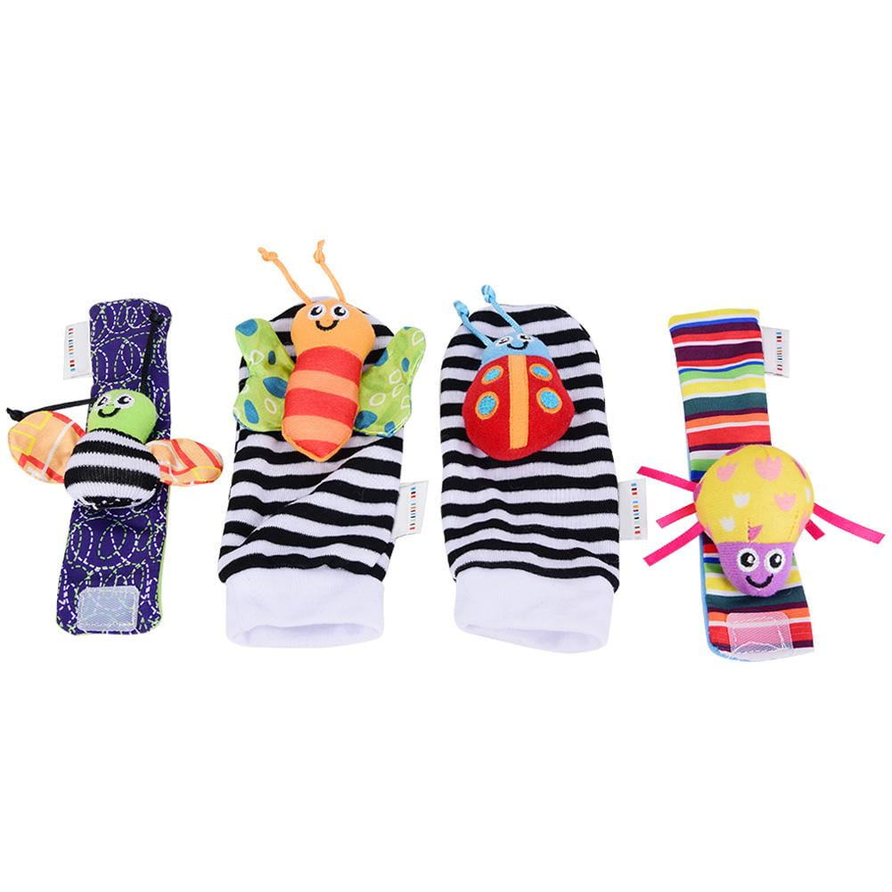 FAGINEY Rattle Wrist Bands, Infant Animals Rattle Socks,Infant Animals