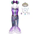 thumbnail image 1 of Vestido de princesa Ariel de Sirenita para niños, disfraz de Cosplay para niñas, fiesta de cumpleaños de Halloween, ropa de verano de hadas, VestidoL Gao Jinjia LED, 1 of 2