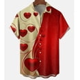 thumbnail image 5 of Camisas hawaianas 2024 para hombres, divertidas, con temática de amor, de gran tamaño, de manga corta, ropa juvenil y vital para las fiestas, blusa con cuello vuelto, 5 of 5