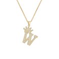 thumbnail image 2 of Jumpingount InitialNecklacePendantEnglish Letter A to Z Name Crystal Gold Charm Modern Birthday Valentine'sDay Gifts Ropa, zapatos y accesorios Miscelánea W 1, 2 of 6