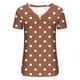 thumbnail image 4 of Puntoco 2024, tops modernos de verano para mujer, camiseta estampada con cuello en V, top moderno y cómodo de manga corta para mujer, 4 of 5