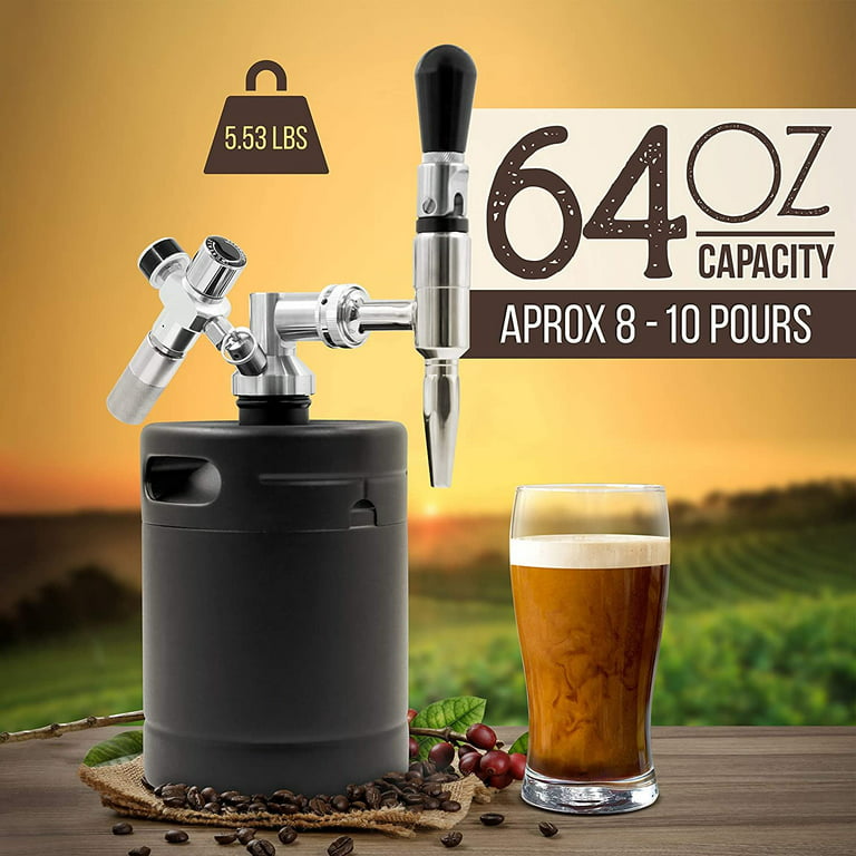The Original Royal Brew Nitro Cold Brew Coffee Maker - Gift for Coffee  Lovers - Coffee Shop Quality Nitro Coffee at Home - 64 oz Home Keg Growler