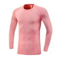 thumbnail image 2 of Compression Shirt Men Plus Size Long Sleeve Crew Neck Solid Color Big&Tall Casual Loose Leisure Outdoor Sports Blouses Shirts with PocketS-3XL, 2 of 4